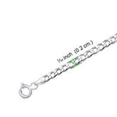 Curb Sterling Silver Chain Large Version CH3140 - DiveSilver Jewelry